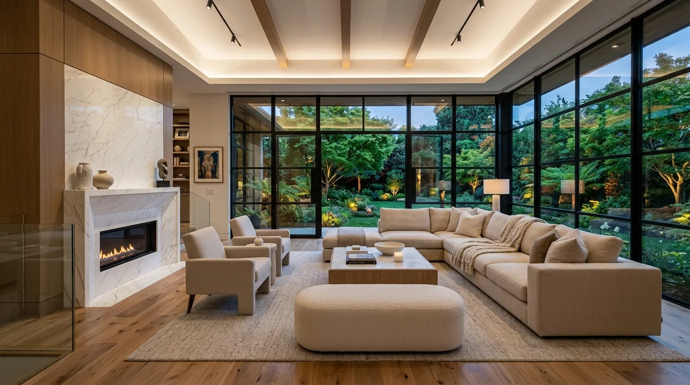 Illustrative contemporary living room concept